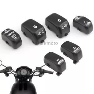 Hand Control Switch Housing Buttons Caps For Harley Touring Road Glide 1996-2013 - Picture 1 of 12