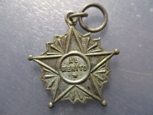 MEDALLA ESTRELLA AL MERITO BRONZE BAÑO EN PLATA - Picture 1 of 2