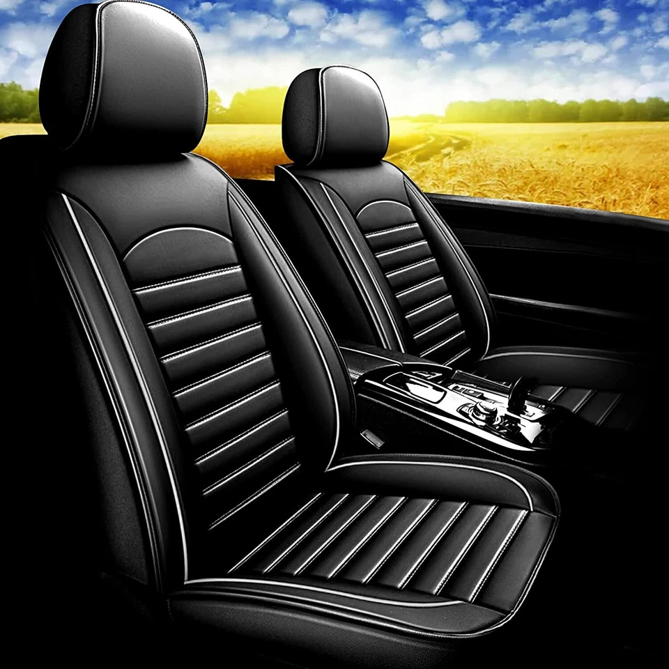 For Hyundai Sonata 2004-2014 Luxury 5-Seat Covers Front&Rear Cushion PU Leather - Imagem 1 de 4