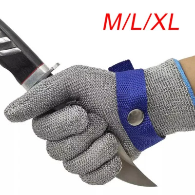 Cut Proof Glove Stainless Steel Metal Mesh Stab Resistant Butcher Safety Gloves