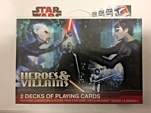 Cartamundi Star Wars Heroes & Villians The Clone Wars Spielkarten 2 Decks - Bild 1 von 1
