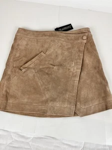 Blank NYC Woman’s Size S - 28” Waist Tan Suede Leather Rap- Around Skirt-3657 - Picture 1 of 3