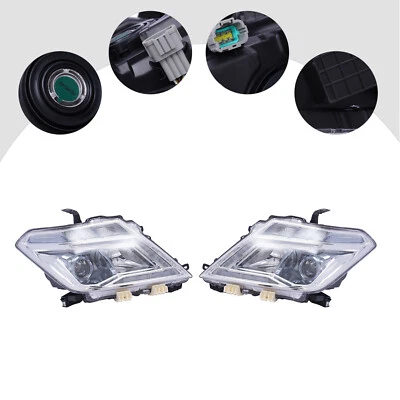 For 2017-2020 Nissan Armada Pair Halogen LED Driver & Passenger Side Headlights Foto 1 de 4