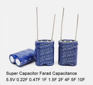 Supercondensador Farad Capacitancia 5.5V 0.22F 0.47F 1F 1.5F 2F 4F 5F 10F - Imagen 1 de 10