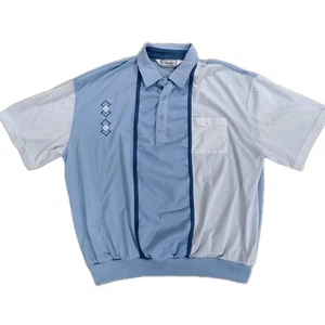 Vintage 90s Streetwear Mens 2XL Diamond Knit Collared Pullover Polo Type Shirt - Picture 1 of 8