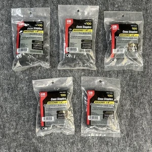 Lot of 5 GB Masonry 1/4” Coaxial Staples PCS-100B 500 Total RG-6 RG-6Q RG-59 - Picture 1 of 6