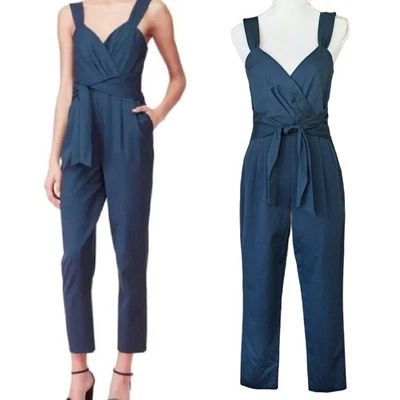 Mono otomano corto plisado REBECCA TAYLOR talla 6 azul marea elegante novia Foto 1 de 4