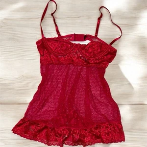 SALE 🔥 Frederick’s Of Hollywood Baby Doll Sheer Lace Lingerie Size M - Picture 1 of 3