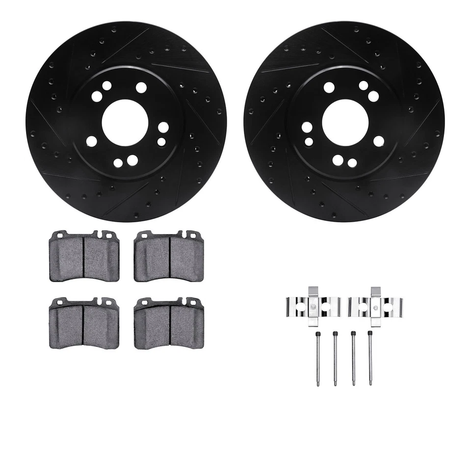 For Mercedes-Benz SL500 94-98 Brake Kit Drilled & Slotted Front Brake Kit w Euro Foto 1 de 3