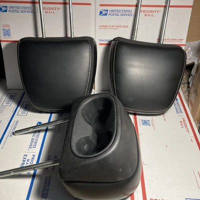 11-19 Dodge Journey 2da fila reposacabezas asiento trasero reposacabezas cuero negro OEM Foto 1 de 4