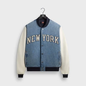 Kith for the New York Knicks Denim Marvin Bomber Medium Indigo FW25 Größe Medium - Bild 1 von 8