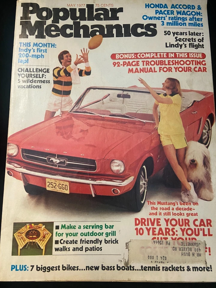Popular Mechanics May 1977 Vintage How To Magazine - Image 1 of 3