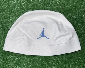 Jordan UNC Tar Heels Team Issued Skull Head Cap White Blue One Size New - Picture 1 of 3