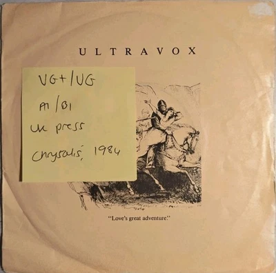 Ultravox Loves Great Adventure Vinyl Record VG+/VG UV3 1984 Foto 1 de 2