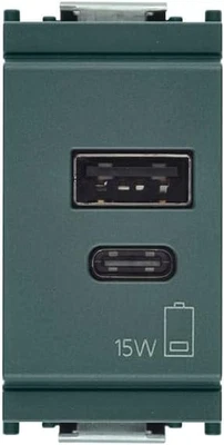 16292.AC.15 IDEA Alimentatore USB 15 W 3 a 5 V per Dispositivi Elettronici, Usci - Immagine 1 di 4