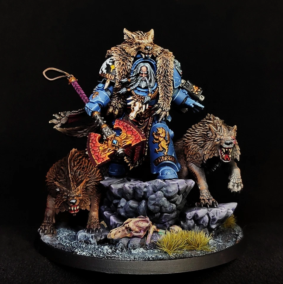Logan Grimnar painted Warhammer 40k Space Wolves Primaris Space Marines - Image 1 of 3