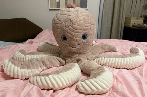 Jumbo Pink OCTOPUS Plush 36" XL Large Soft Stuffed Plush Blue Eyes Walmart - Picture 1 of 15