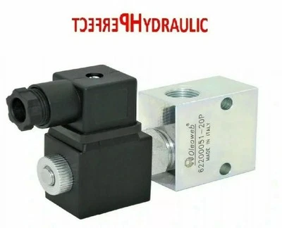 PERFEKTE HYDRAULISCHE Hydraulik Kartuschenventil Magnet 2/2 Teller 12VDC 2x normal geschlossen...