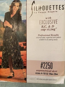 Silhouette Pattern #2250 Asymmetrical Skirt Sz 14-18  14W-28W Uncut - Picture 1 of 2