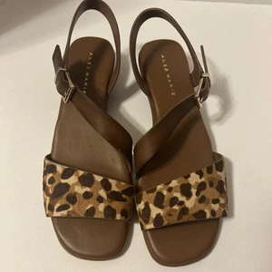 Alex Marie Sandalen Gr. 9 Boenny Riemchen Kalbshaar Animalprint WIE NEU - Bild 1 von 8
