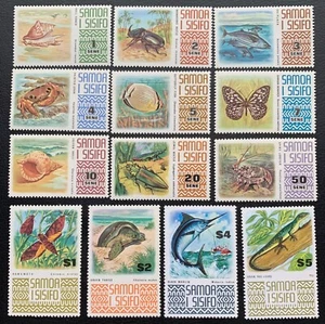 SAMOA SISIFO 1972 SET OF 13 STAMPS MARINA/NATURE #369-378c MNH OG - Picture 1 of 7