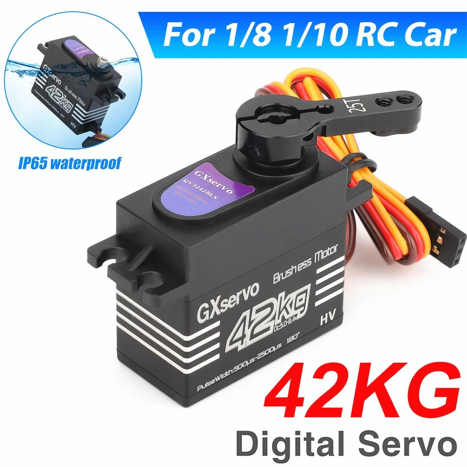 42KG High Torque Digital Servo Motor Metal Gear Steering 180° for RC Car Trucks - Image 1 of 4