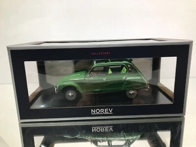 NOREV 181621 CITROEN DYANE 6 1975 + ROOF -GREEN 1:18 rare - HIGH QUALITY IN BOX - Photo 1/4