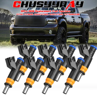 8 unidades para inyectores de combustible OEM 05037479AA actualización para Ram 1500 2011-2017 2018 5,7 L V8 Foto 1 de 4