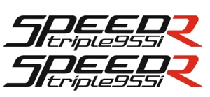Speed Triple 955i R Fairing Decals / Stickers NEW CUSTOM LOGO (Any Colour) X2 - Picture 1 of 1