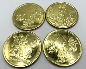 Walt Disney World 2025 Medallion Coins Lot of 4 Mickey, Pluto, Minnie - Picture 1 of 2