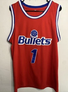 Maglia basket Muggsy Bogues Washington Bullets #1 senza marchio taglia M - Foto 1 di 3