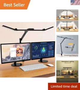 24W LED Desk Lamp with Clamp - Touch Control, Adjustable & Eye Protection - Picture 1 of 8