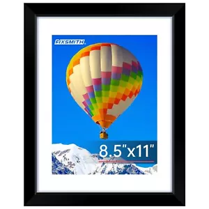 8.5X11 Picture Frame, Black Photo Frame with HD Plexiglass, Display Pictures 6X8 - Picture 1 of 7