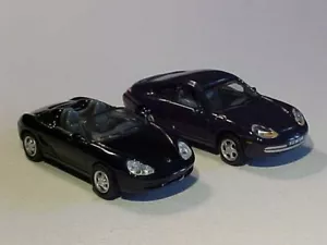 SET 2" 2001 Porsche 911 Hongwell & Boxster Joy City 1/72 Druckguss neuwertig lose - Bild 1 von 7