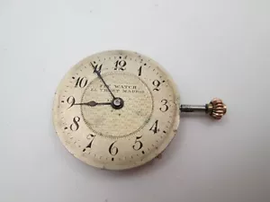 Máquina y esfera reloj de bolsillo Fix Watch El Trust Madrid. Cuerda remontoir - Imagen 1 de 6