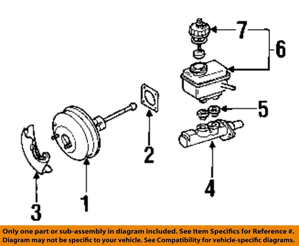 Amplificador de freno eléctrico usado se adapta a: Volkswagen Jetta 2002 grado A Foto 1 de 2
