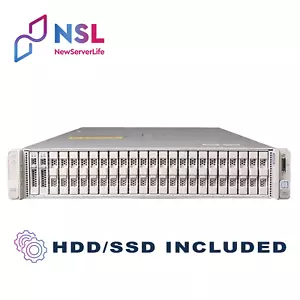 Cisco C240-M5 24SFF 2x Gold 6132 2.6GHz =28C 64GB RAID-M5 2x 1.2TB SAS 4xRJ45 - Picture 1 of 3