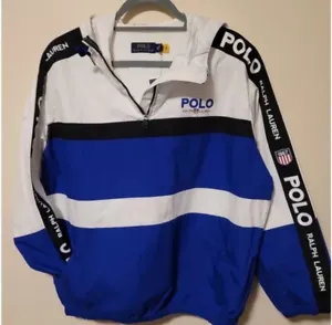 Polo Ralph Lauren Mens M MEDIUM Pullover Hoodie Anorak Jacket 1/4 Zip $298 NEW - Picture 1 of 5