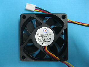 2 pcs Brushless DC Cooling Fan 24V 6015S 9 Blade 60x60x15mm 3Wire Sleeve Bearing