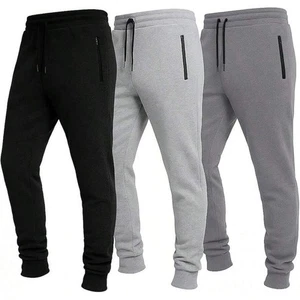 Brand New Running Casual Wear Men Jogger Pants Solid Color Casual Wear - Picture 1 of 18