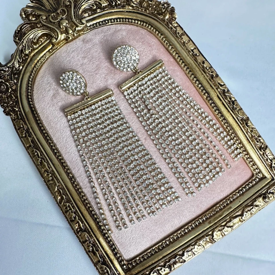 Pendientes colgantes Park Lane retirados "Elegancia" con flecos de cristal plumero de hombro Foto 1 de 4