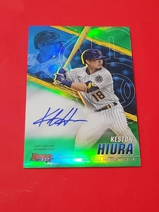 Keston Hiura 2021 Bowmans Miglior Rifrattore Verde Best Of Auto 34/99 Brewers - Foto 1 di 4