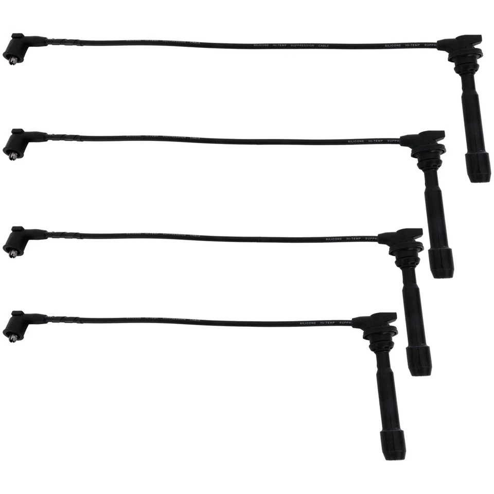 Spark Plug Wires Set of 4 for Hyundai Elantra Tucson Kia Spectra5 Tiburon - Image 1 of 1