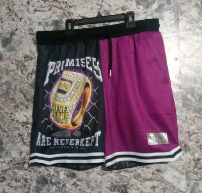 Shorts estilo basquete Broken Promises Championship Ring malha, masculino médio 💥 - Imagem 1 de 4