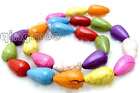 SALE Big 7*13mm Drop Multicolor TURQUOISE beads strand 15"-los490 Free ship