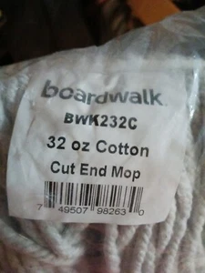 Boardwalk 232C 32 oz. Cabezal estándar premium de fibra de algodón - blanco nuevo - Imagen 1 de 2
