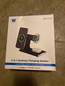 Just Wireless 3-in-1 Magnetic Wireless Charger MagSafe Charging Station 20 Watt - Photo 1 sur 4