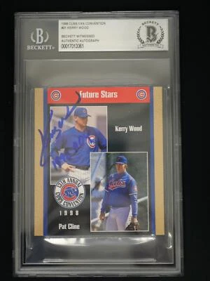 1998 Chicago Cubs Fan Convention #21 Kerry Wood BAS Authentic Auto "1998 ROY - Image 1 of 2