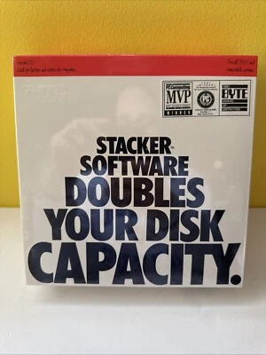 RARE Stacker Computer Software Doubles Disk HD Capacity DOS Windows Collectible  - Image 1 of 4