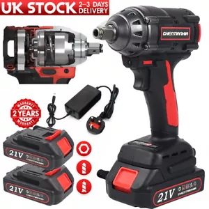 1280W 1/2" Cordless Electric Impact Wrench Drill Gun Ratchet Driver w/2 Batterys - Picture 1 of 12